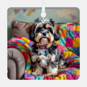 ラソ・アッソパーソナライズされたクリスマス メタルオーナメント (正面)