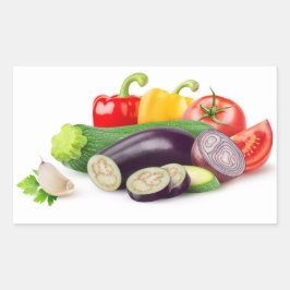 ラタトゥイユ野菜 長方形シール