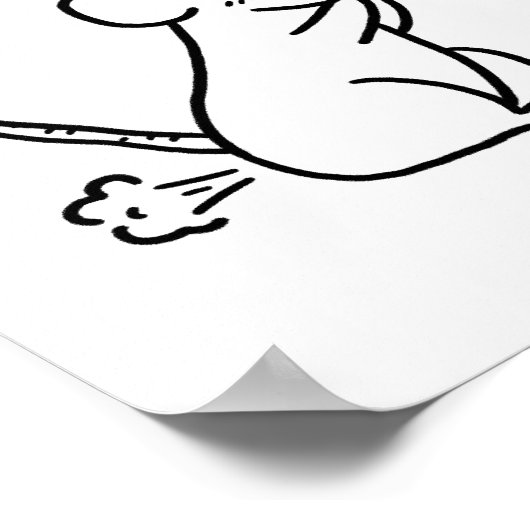 ラタトータイかわいいおもしろい動物のパンプポスター ポスター (角)