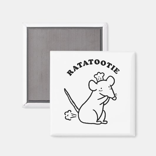 ラタトータイかわいいおもしろい動物パン引用文マグネット マグネット (正面/裏面)