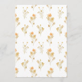 ラタンベビーカーミニマリストベビーシャワー招待状 招待状 (裏面)