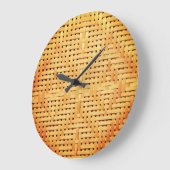 ラタン織 ラージ壁時計 (傾斜)