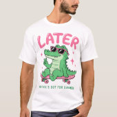 ラターアリゲーター 学校は夏休み Tシャツ (正面)