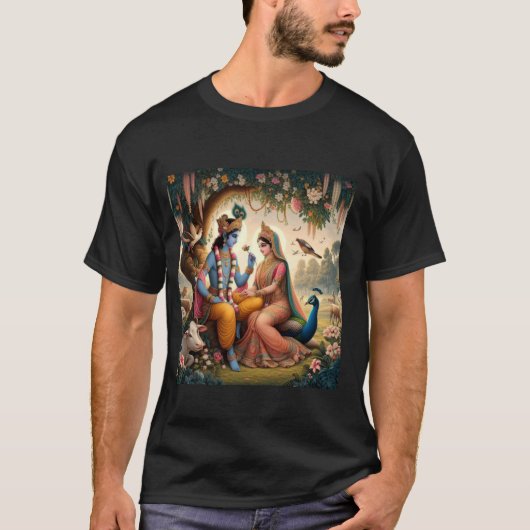 ラダとクリシュナラブ Tシャツ (正面)