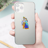 ラダクリシュナ ステッカー シール (スマートフォン)