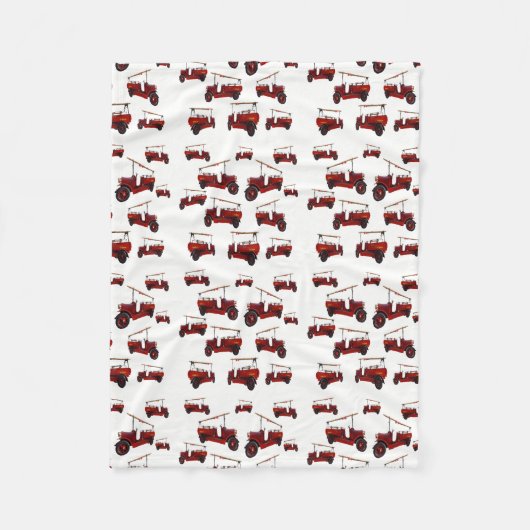 ラダーパターン付き赤ヴィンテージ消防車 フリースブランケット (正面)
