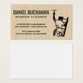 ラダー上の窓クリーナ (正面&裏面)