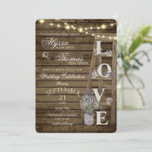 ラダー素朴ダーとライトラベンダーラブズ結婚ーズ 招待状 (スタンド正面)