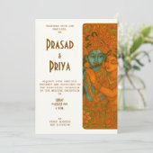 ラダ・クリシュナ壁画 インド 招待状 (スタンド正面)