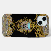 ラチェラエレガントエボニーシックなモノグラム Case-Mate iPhoneケース (裏面 (横))