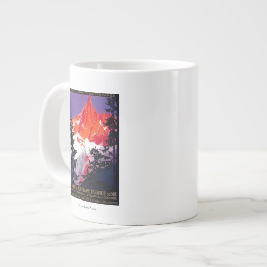 ラチャインデモンブランヴィンテージポスターヨーロッパ ジャンボコーヒーマグカップ (正面左)