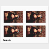 ラチョラモナリサメキシコ 長方形シール (シート)