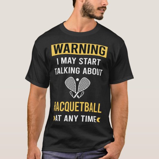 ラッおもしろいク警告・ボール Tシャツ (正面)