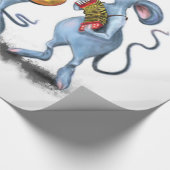 ラッおもしろいピング紙とミュージカルマウスバンド ラッピングペーパー (角)