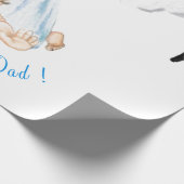 ラッおもしろいピング紙ストークとベビー-カスタム文字 ラッピングペーパー (角)