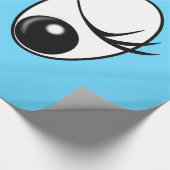 ラッおもしろいピング紙好奇心の目 – カスタム色 ラッピングペーパー (角)