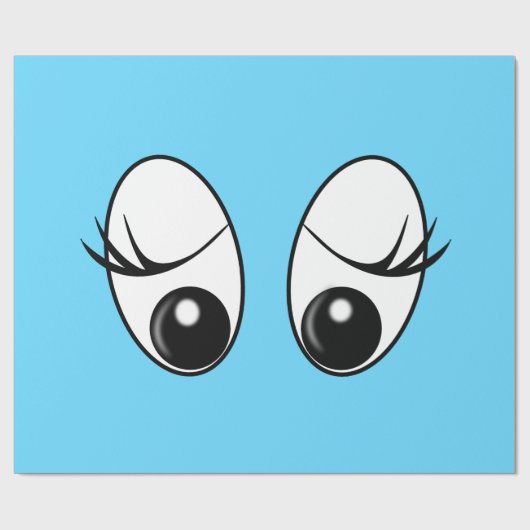 ラッおもしろいピング紙好奇心の目 – カスタム色 ラッピングペーパー (フラット)