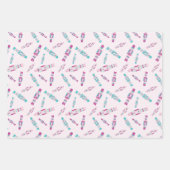 ラッお洒落ピング紙セット3枚 ラッピングペーパーシート (正面3)