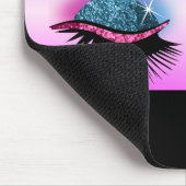 ラッかわいらしシュ – ピンクとブルーのグリッター マウスパッド (コーナー)