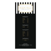 ラッエレガントクはっきりしたブラックとホワイトストライプ ラックカード (正面)