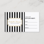 ラッエレガントクスはっきりしたストライプアポイントメントカード 予約カード (正面)