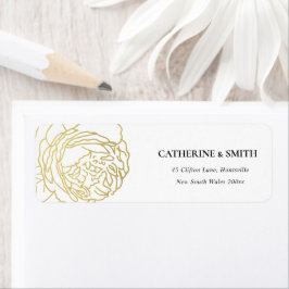 ラッエレガントクスフェイク金ゴールドバラフローラ住所 シール