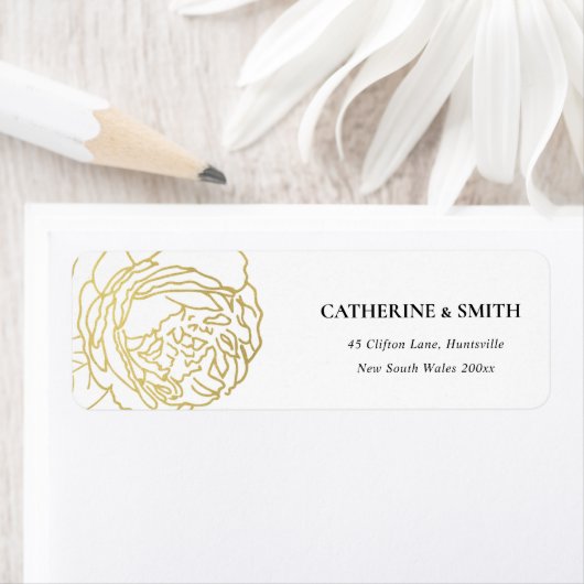 ラッエレガントクスフェイク金ゴールドバラフローラ住所 シール (インサイチュ)