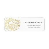 ラッエレガントクスフェイク金ゴールドバラフローラ住所 シール (正面)