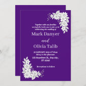 ラッエレガントクス結婚式招待状- モダン 招待状 (正面/裏面)