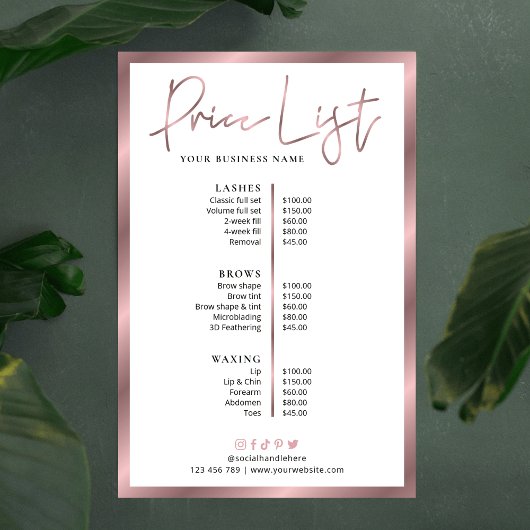 ラッエレガントシュサロンバラ金ゴールド価格表ポスター ポスター