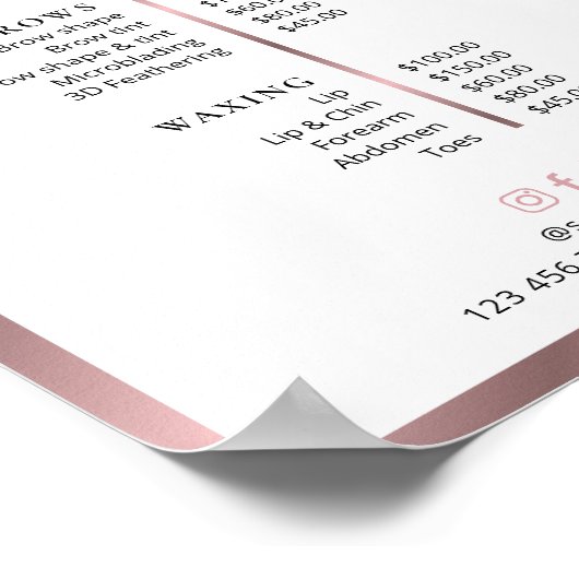 ラッエレガントシュサロンバラ金ゴールド価格表ポスター ポスター (角)