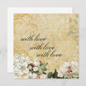 ラッエレガントブカード付きヴィンテージフローラ サンキューカード (正面/裏面)