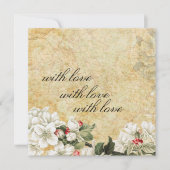 ラッエレガントブカード付きヴィンテージフローラ サンキューカード (正面)