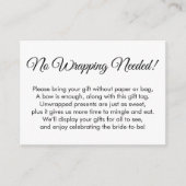 ラッエレガントプシンプルは不要！ブライダルシャワー エンクロージャーカード (正面)