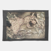 ラッカムによるヴィンテージの不思議の国のアリス キッチンタオル (横)