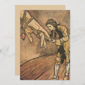 ラッカムのグリバーの旅のヴィンテージ招待状 招待状 (正面/裏面)