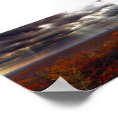 ラッカワナ州林で雲に光を ポスター (角)