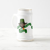 ラッキーおもしろいでアイルランドのレプレシャン ビールジョッキ (正面左)