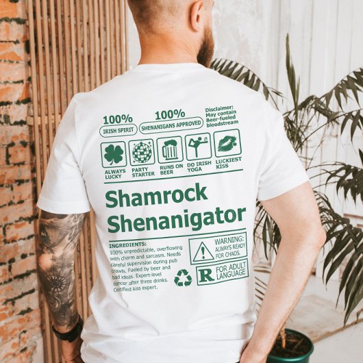 ラッキーおもしろいアイリッシュシャムロックSt patricks day Tシャツ