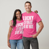 ラッキーおもしろいクリフダイビングは洗濯引用文 Tシャツ (ユニセックス)