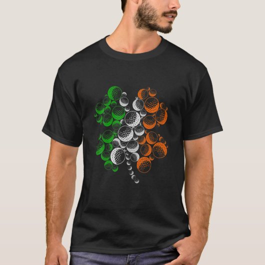 ラッキーおもしろいゴルフシャムロックSt patricks dayスポーツ Tシャツ (正面)
