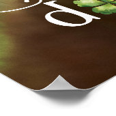 ラッキーおもしろいドッグカスタムフォトセント・パトリックの日 ポスター (角)