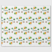 ラッキーおもしろい – 聖パトリックの日 ラッピングペーパー (フラット)