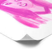 ラッキーかわいらしガールピンクポスター ポスター (角)