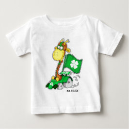 ラッキーさん。おもしろいキリン・セント・パトリックの日 ベビーTシャツ
