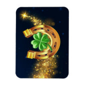 ラッキーすごいウスシューズ4葉クローバー射撃、 発砲スター マグネット (縦)