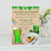 ラッキーだね、あなたは招待されてるよ！セントパトリックデーのお誘い 招待状 (スタンド正面)
