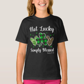 ラッキーではない単にクリスチ賛美ャンSt patricks day Tシャツ