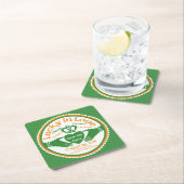 ラッキーでラブアイリッシュカラスの結婚式の日付を保存 スクエアペーパーコースター (インサイチュ)