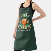 ラッキーで髭の生えた聖パトリックの日レプレシャン エプロン (インサイチュ)